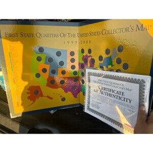 First State Quarters Of The United States Collectors Map